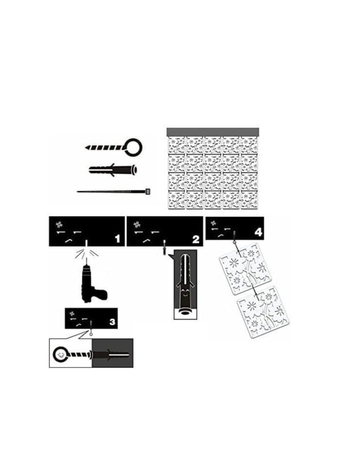 WALALLA 24 Pcs Hanging Room Divider, PVC Panels Screen, Room Divider, Home Decora Board for Decorating Living Room, Dining Room, Sitting Room, Office, Restaurant Decoration - Image 4